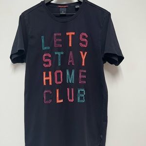 Scotch & Soda Let’s Stay Home Club T-Shirt Blue